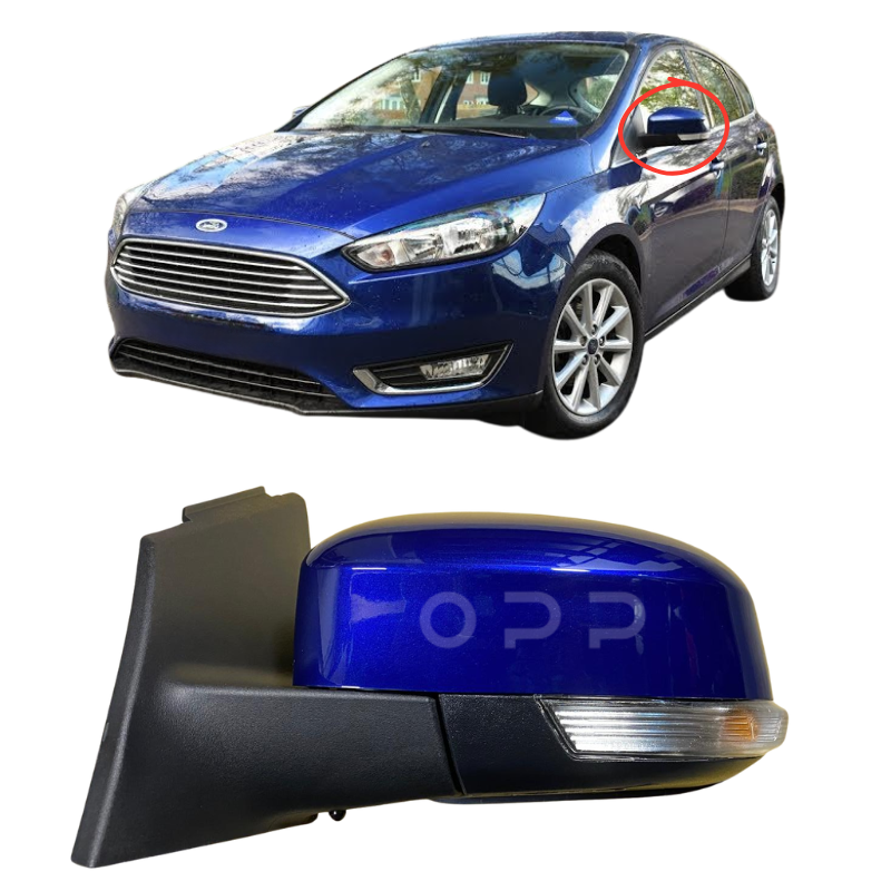 Ford Focus MK3 2011-2018 Door Wing Mirror Complete Electric Painted Deep Impact Blue