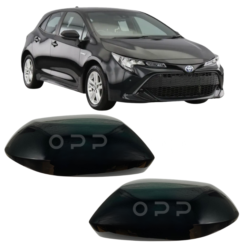 Toyota Corolla 2019-2025 Door Wing Mirror Cover Painted Gloss Black