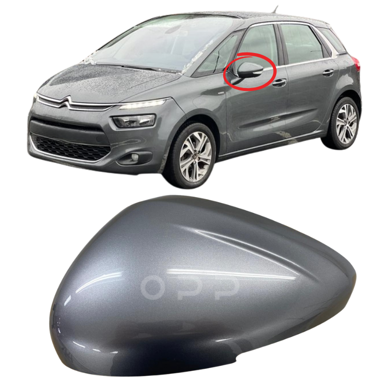 Citroen C4 Picasso 2013-2018 Door Wing Mirror Cover Painted Grey Silver