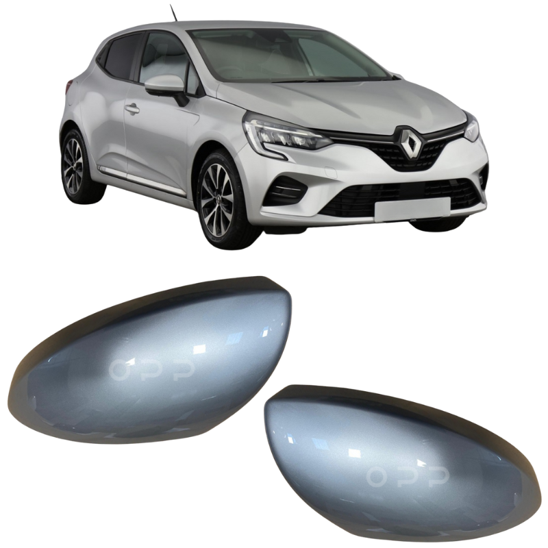 Renault Clio 2019-2024 Door Wing Mirror Cover Painted Silver