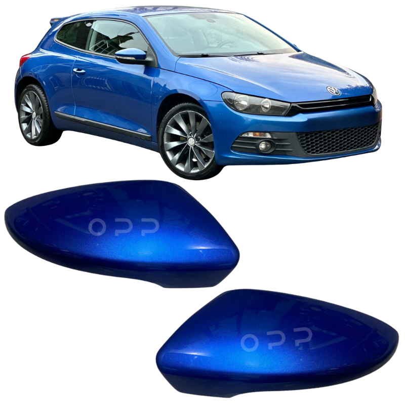 VW Scirocco 2008-2017 Door Wing Mirror Cover Painted Blue