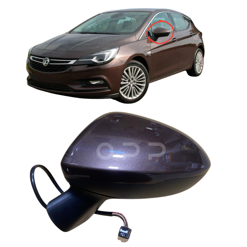 Vauxhall Astra K MK7 2015-2019 Door Wing Mirror Complete Painted Electric Dark Caramel