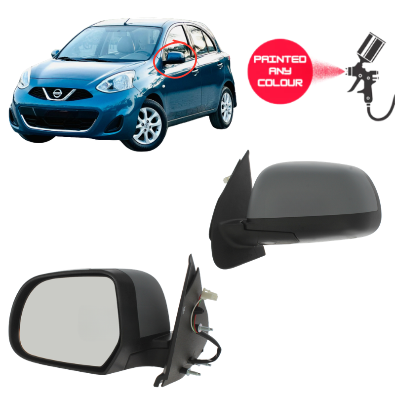 Nissan Micra 2010-2017 Wing Mirror Complete Painted Electric