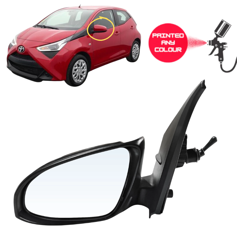 Toyota Aygo 2014-2020 Door Wing Mirror Complete Manual Painted