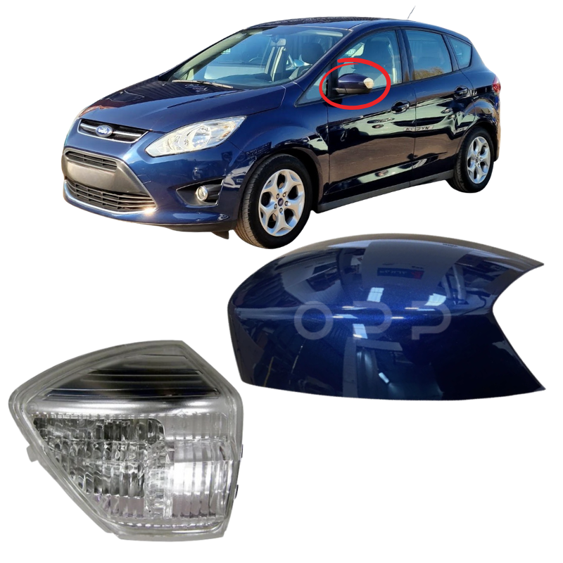 Ford S-Max 2006-2016 Door Wing Mirror Cover & Indicator Painted Ink Blue