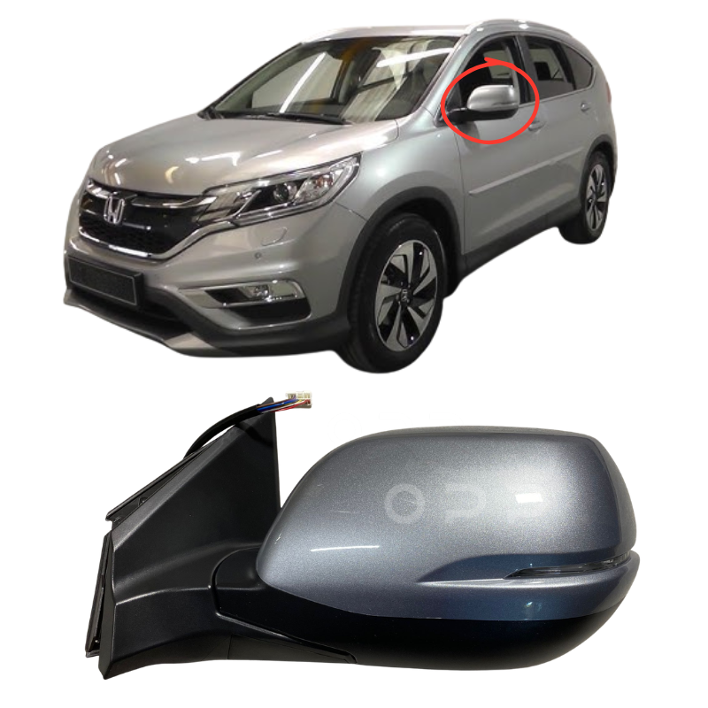 Honda CR-V 2012-2019 Door Wing Mirror Complete Painted Luna Silver