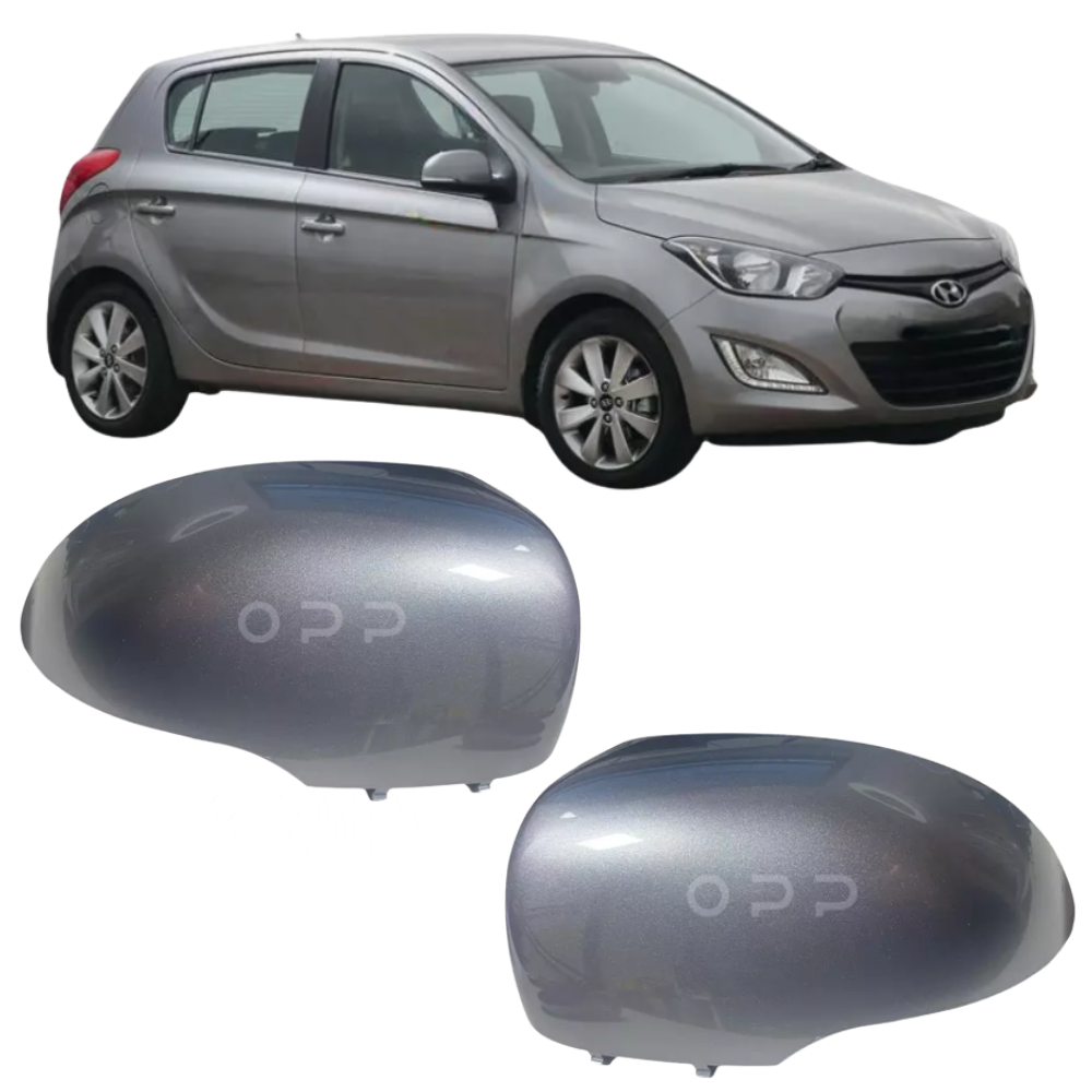 Hyundai i20 2012-2015 Door Wing Mirror Cover Painted Metallic Grey