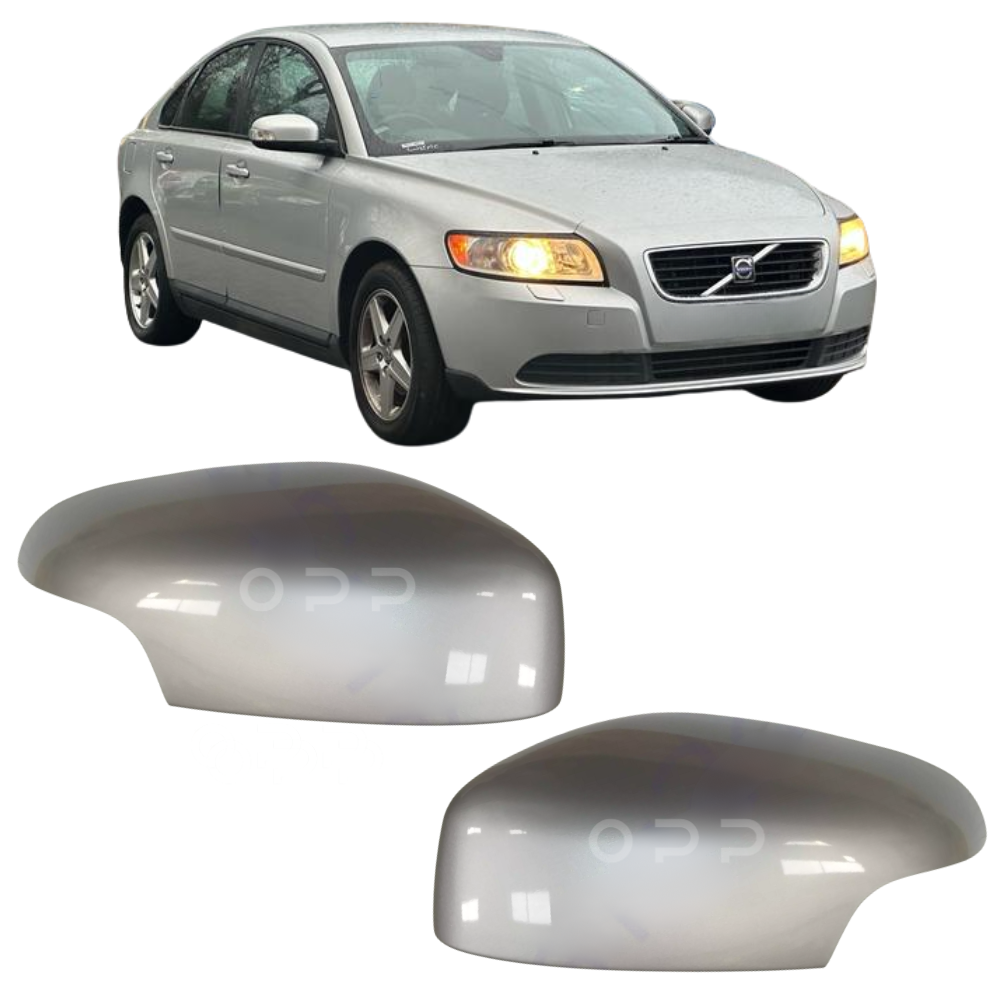 Volvo S40 2007-2009 Door Wing Mirror Cover Painted Silver