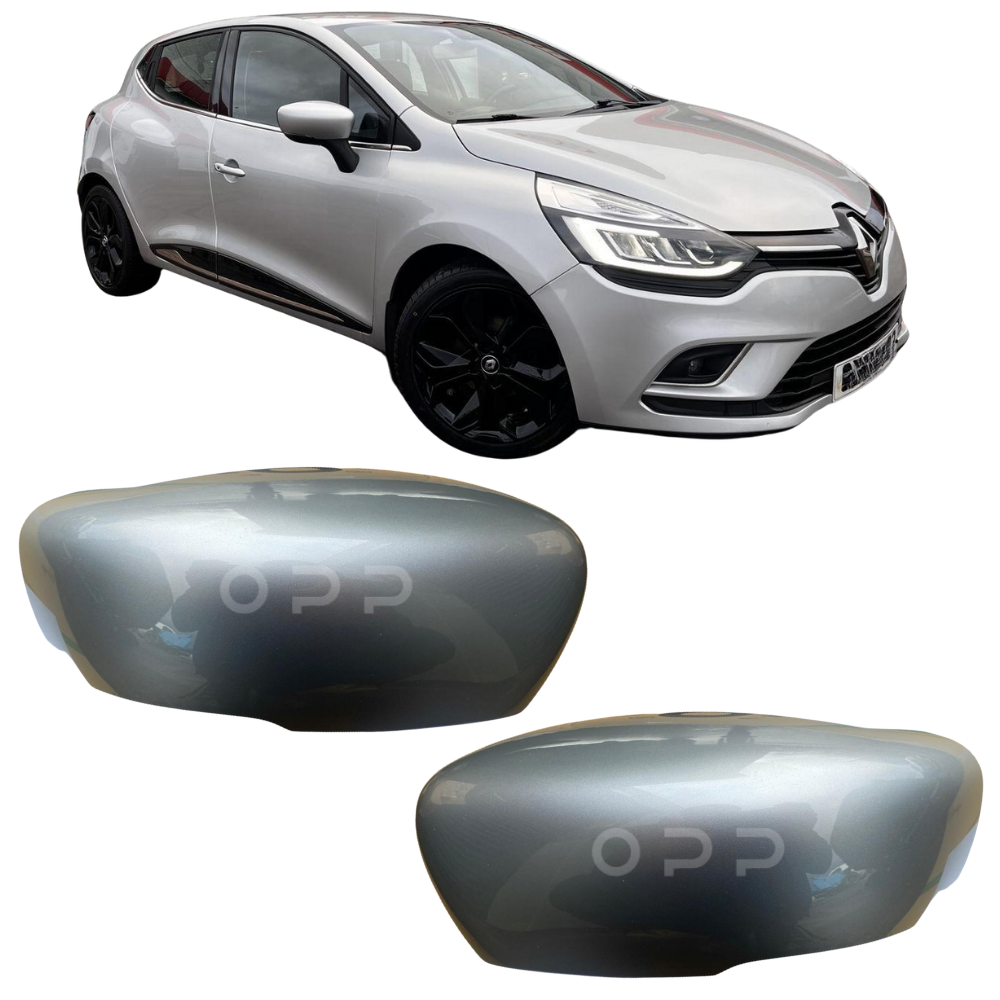 Renault Clio 2016-2019 Door Wing Mirror Cover Painted Silver