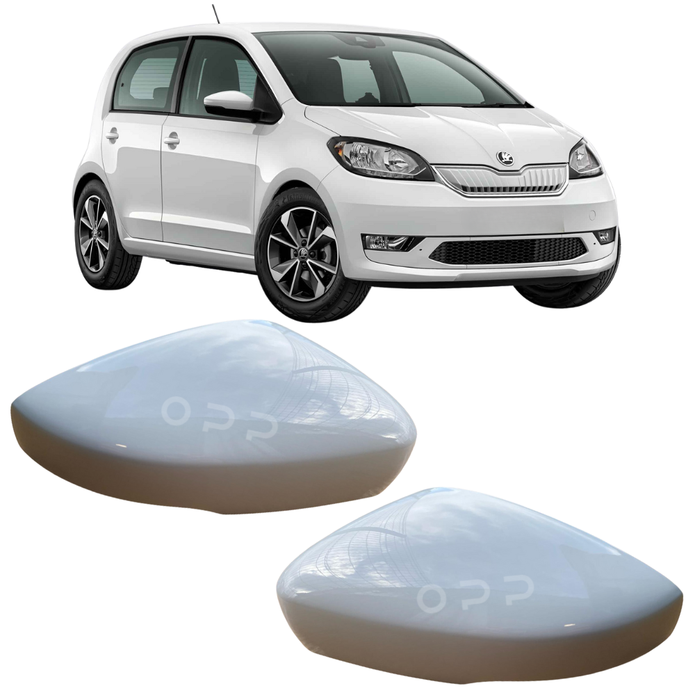 Skoda Citigo 2020-2021 Door Wing Mirror Cover Painted White