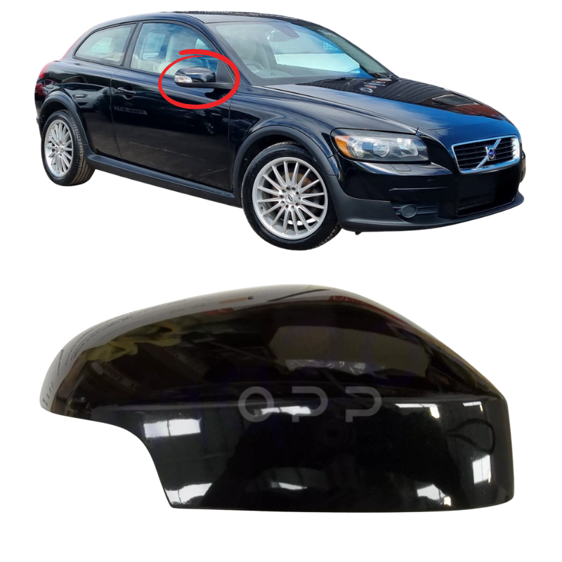 Volvo C30 2007-2009 Door Wing Mirror Cover Painted Sapphire Black
