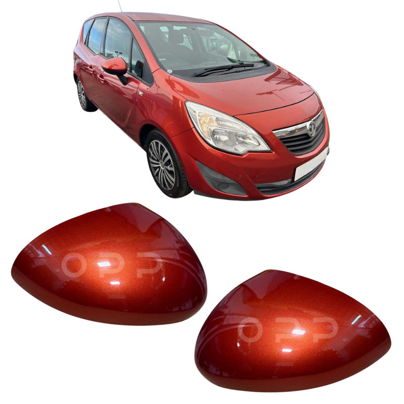Vauxhall Meriva 2010-2017 Door Wing Mirror Cover Painted Chilli Orange