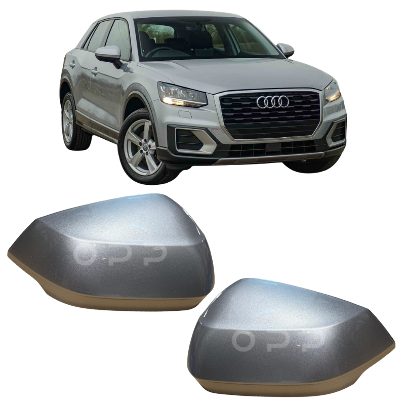 Audi Q2 Q3 2017-2024 Door Wing Mirror Cover Painted Florett Silver LZ7G