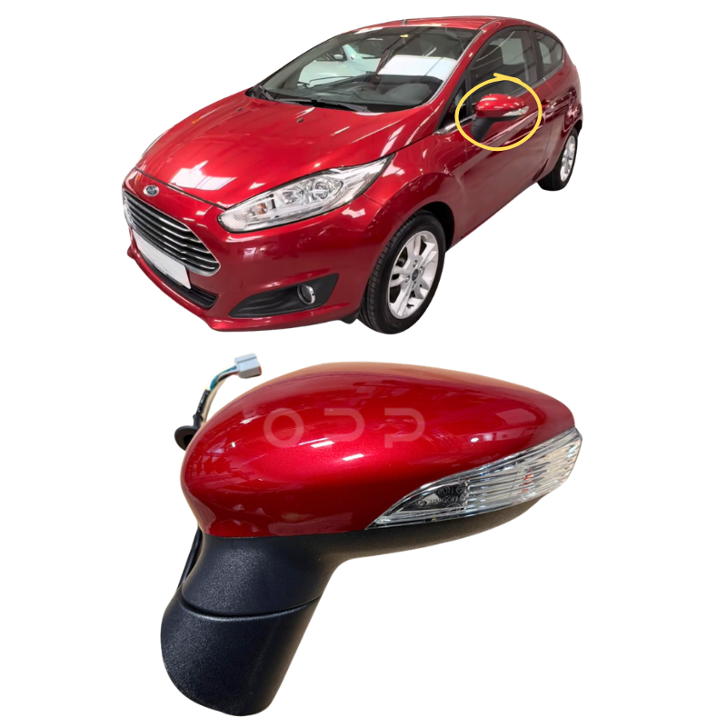 Ford Fiesta MK7 2013-2017 Wing Mirror Painted Candy Red Electric