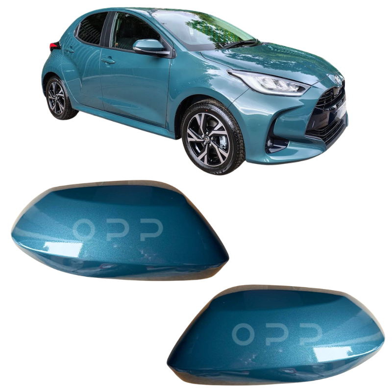 Toyota Yaris 2020-2025 Door Wing Mirror Cover Painted Forest Green