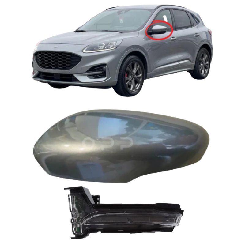 Ford Kuga 2019- Door Wing Mirror Cover & Indicator Painted Solar Silver