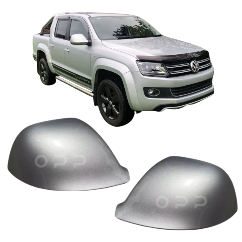 VW Amarok 2010-2021 Door Wing Mirror Cover Painted Reflex Silver LA7W