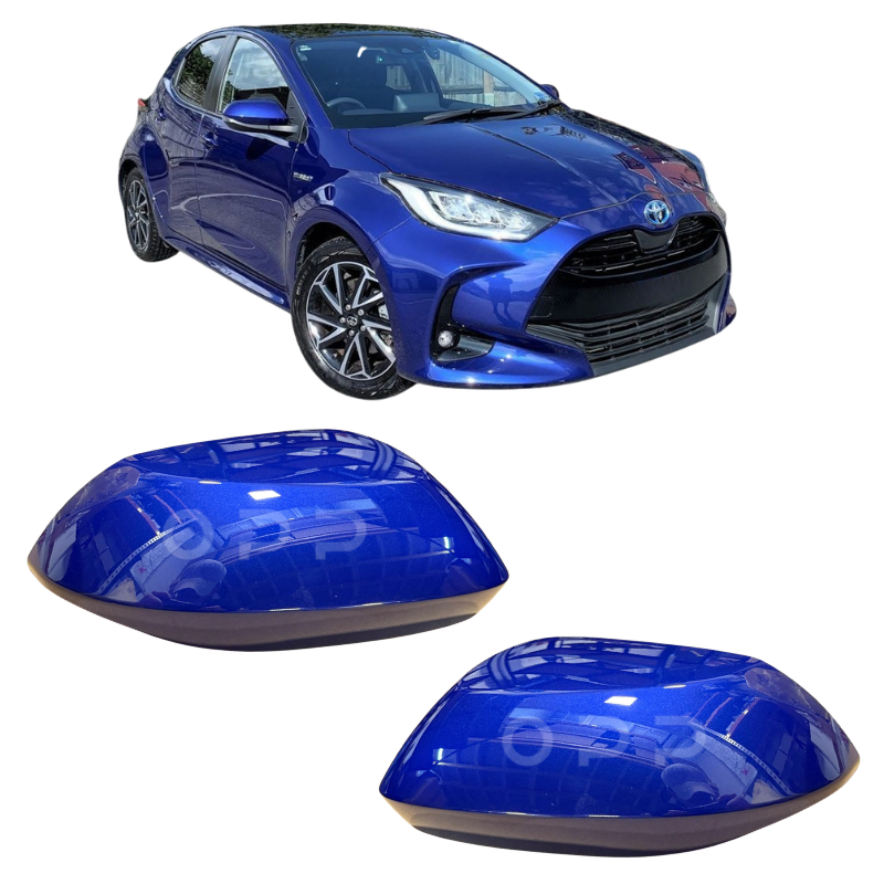 Toyota Yaris 2020-2025 Door Wing Mirror Cover Painted Dark Blue Metallic
