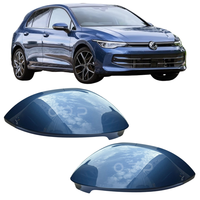 VW Golf MK8 2020- Door Wing Mirror Cover Painted Anemonen Blue LT5H