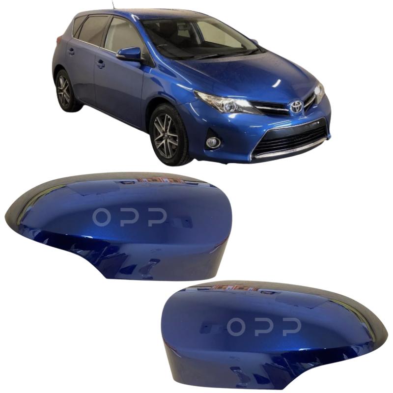 Toyota Auris 2013-2019 Door Wing Mirror Cover Painted Blue