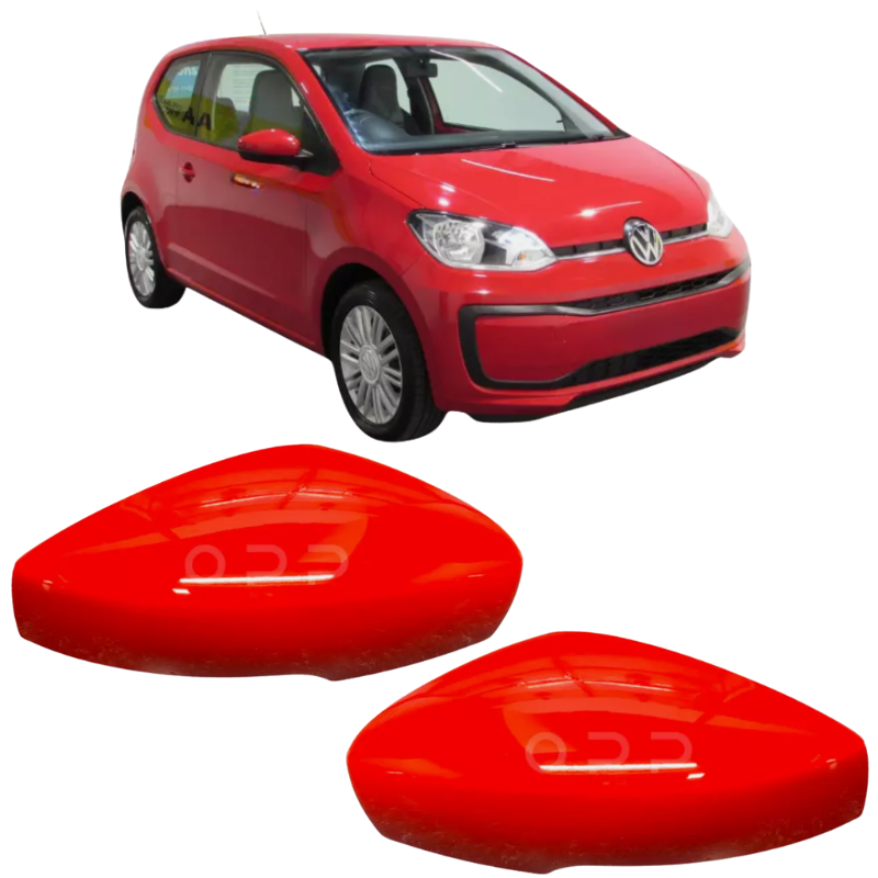 VW Up 2016-2023 Door Wing Mirror Cover Painted Red