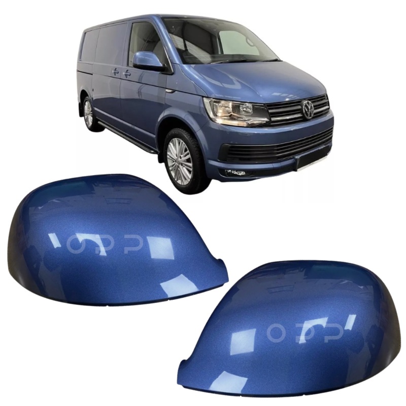 VW T6 T6.1 Transporter 2015-2024 Door Wing Mirror Cover Painted Acapulco Blue LR5T