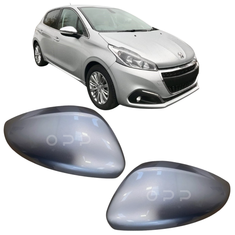 Peugeot 208 2012-2019 Door Wing Mirror Cover Painted Silver