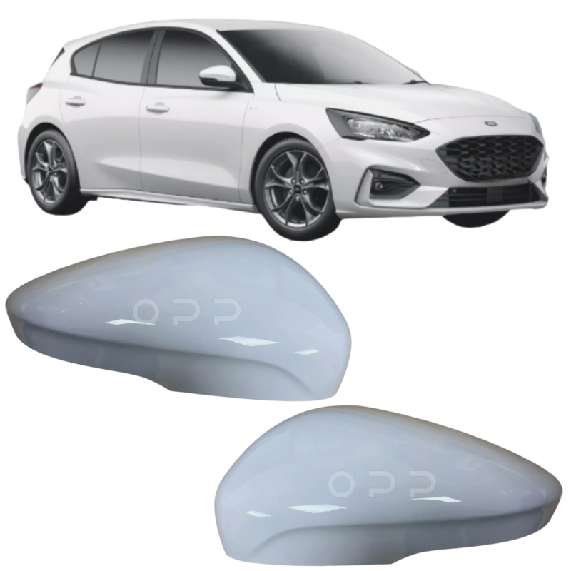 Ford Focus MK4 2018- Door Wing Mirror Cover Painted Frozen White