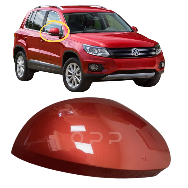 VW Tiguan 2008-2017 Door Wing Mirror Cover Painted Cherry Red LA3T