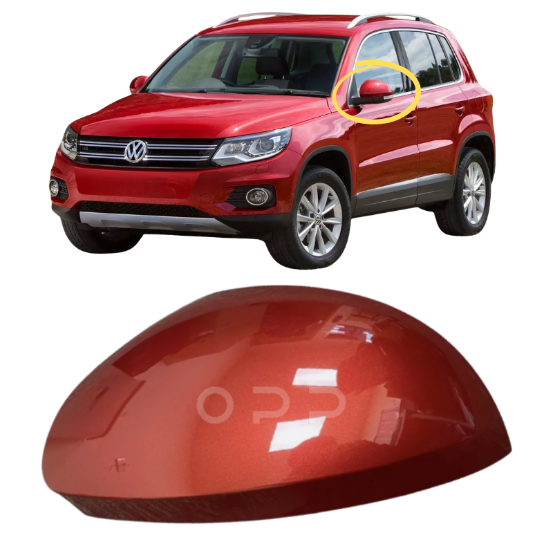 VW Tiguan 2008-2017 Door Wing Mirror Cover Painted Cherry Red LA3T