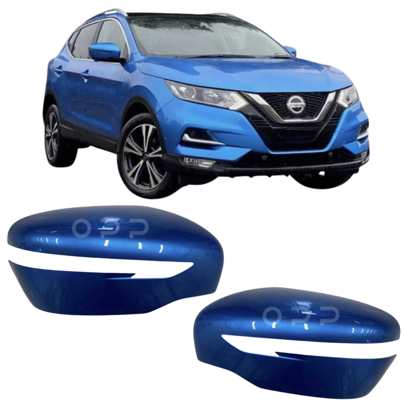 Nissan Qashqai 2014-2021 Door Wing Mirror Cover Painted Vivid Blue RCA