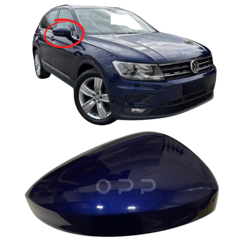 VW Tiguan 2017-2022 Door Wing Mirror Cover Painted Atlantic Blue LC5B