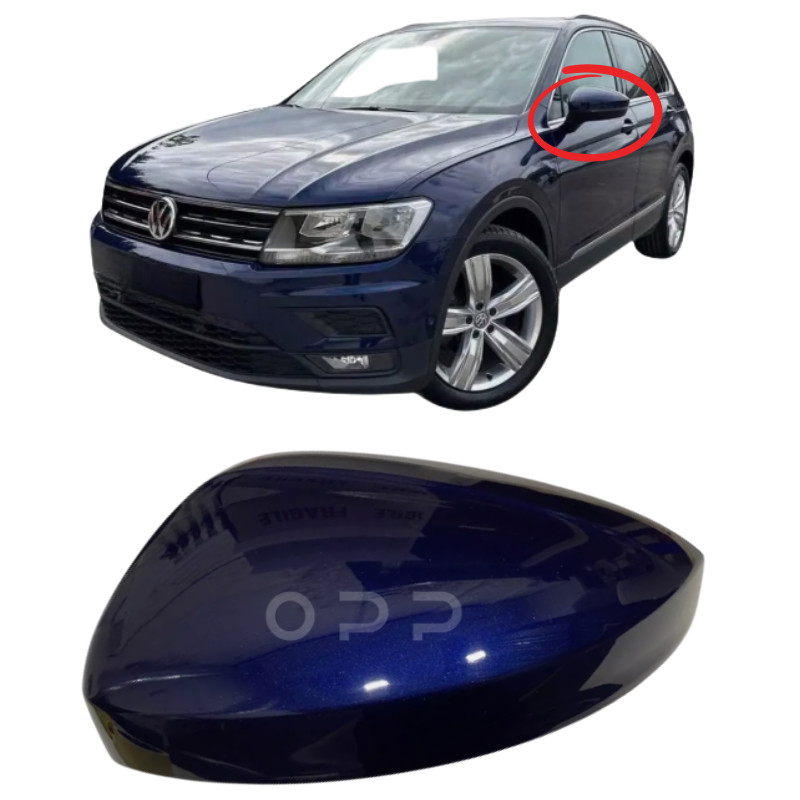 VW Tiguan 2017-2022 Door Wing Mirror Cover Painted Atlantic Blue LC5B