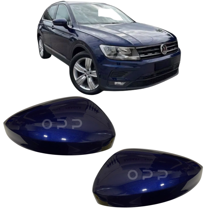 VW Tiguan 2017-2022 Door Wing Mirror Cover Painted Atlantic Blue LC5B