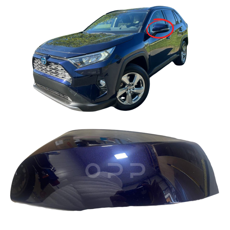 Toyota RAV4 2018-2023 Door Wing Mirror Cover Painted Dark Blue Metallic