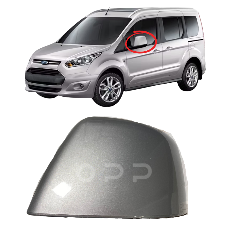Ford Grand Tourneo Connect 2013-2018 Door Wing Mirror Cover Painted Moondust Silver