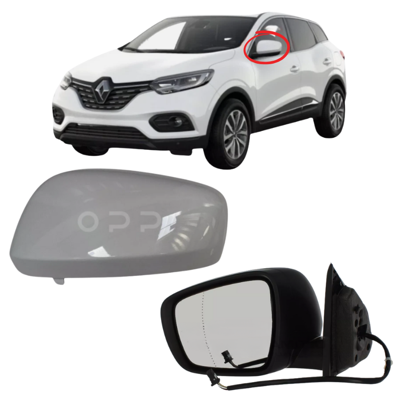 Renault Kadjar 2015-2023 Door Wing Mirror Complete Electric Heated Fluence White QNC