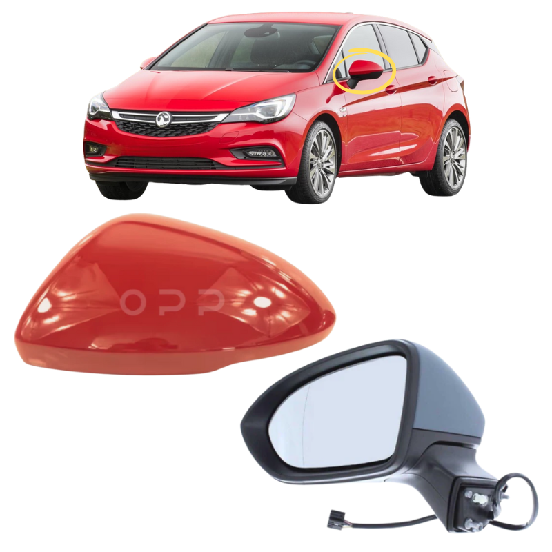 Vauxhall Astra K MK7 2015-2019 Door Wing Mirror Complete Painted Electric Red