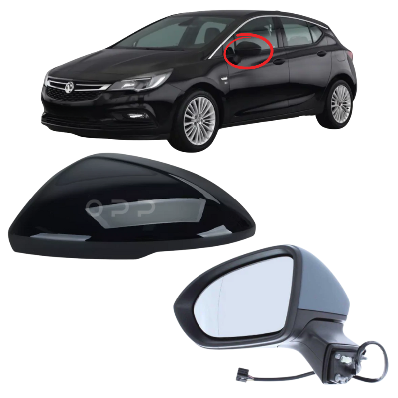 Vauxhall Astra K MK7 2015-2019 Door Wing Mirror Complete Painted Electric Black