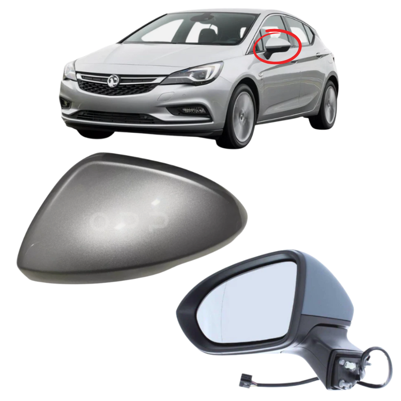 Vauxhall Astra K MK7 2015-2019 Door Wing Mirror Complete Painted Electric Sovereign Silver