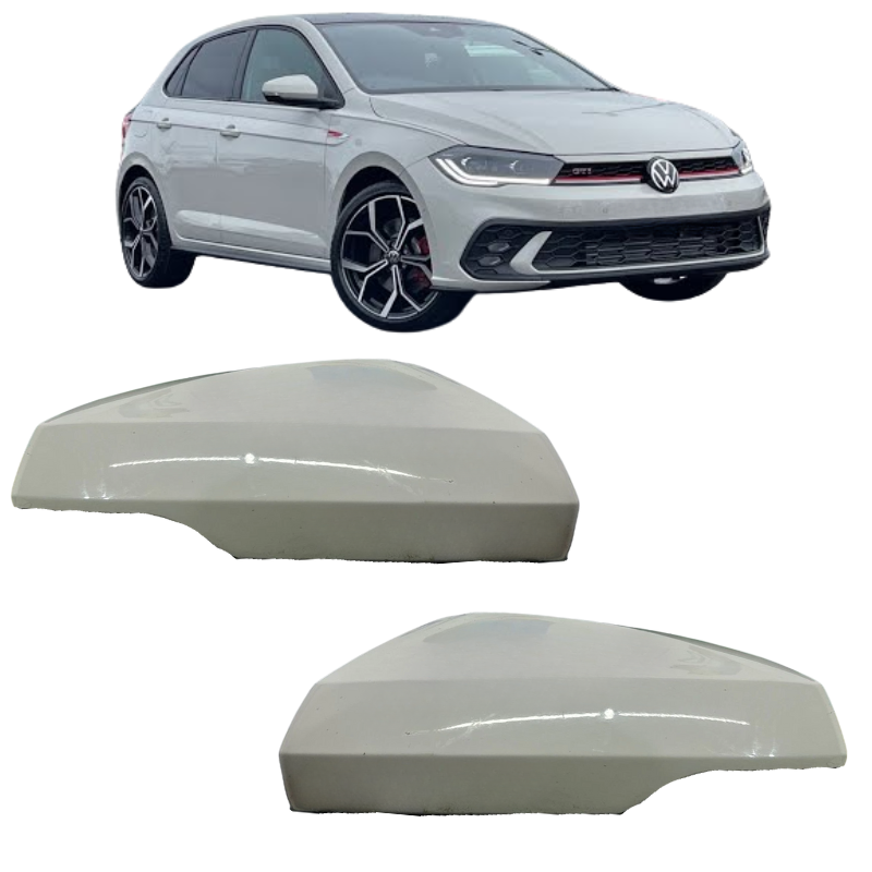VW Polo MK6 2017-2022 Door Wing Mirror Cover Painted Ascot Grey LA7A