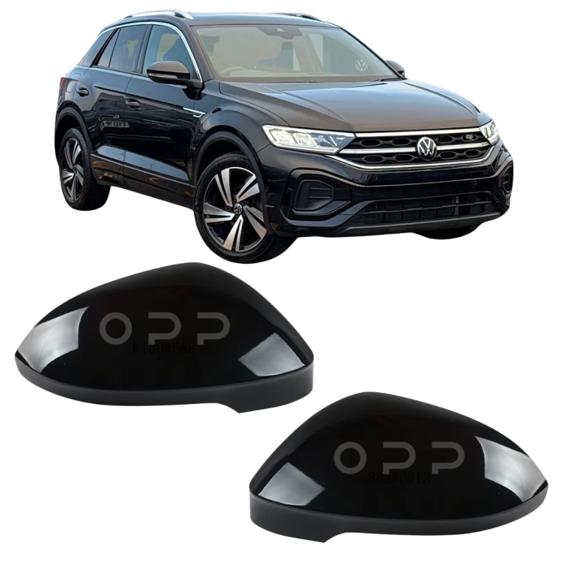 VW T-Roc 2022- Door Wing Mirror Cover Painted Deep Black Pearl LC9X
