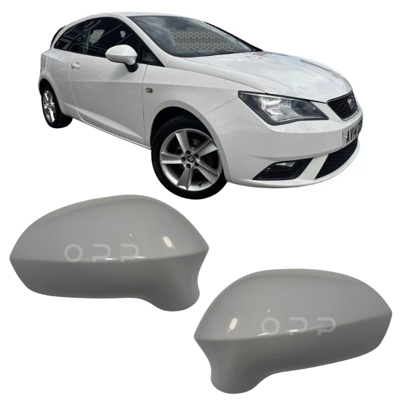 Seat Ibiza 2008-2017 Door Wing Mirror Cover Painted Candy White LB9A