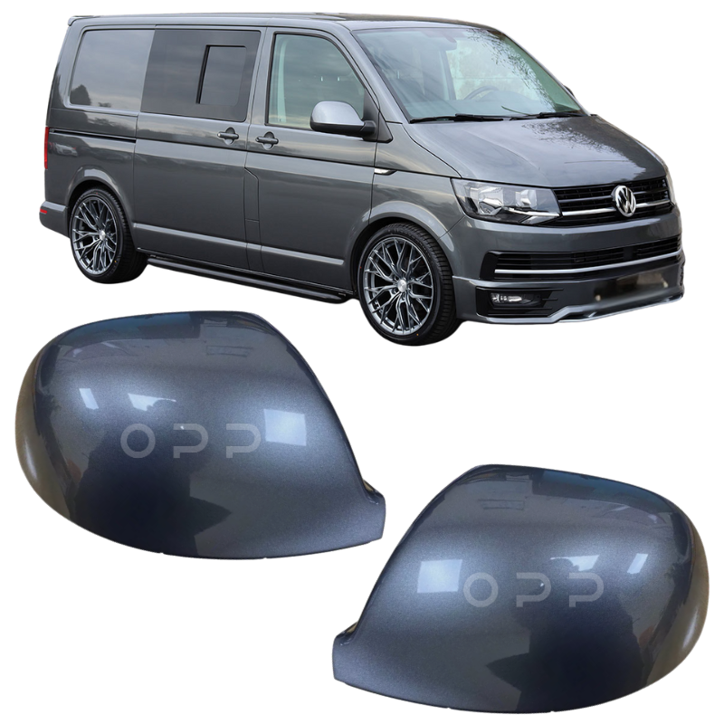 VW T6 T6.1 Transporter 2015-2024 Door Wing Mirror Cover Painted Indium Grey LR7H