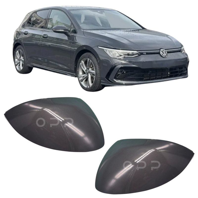 VW Golf MK8 2020- Door Wing Mirror Cover Painted Urano Grey L17F