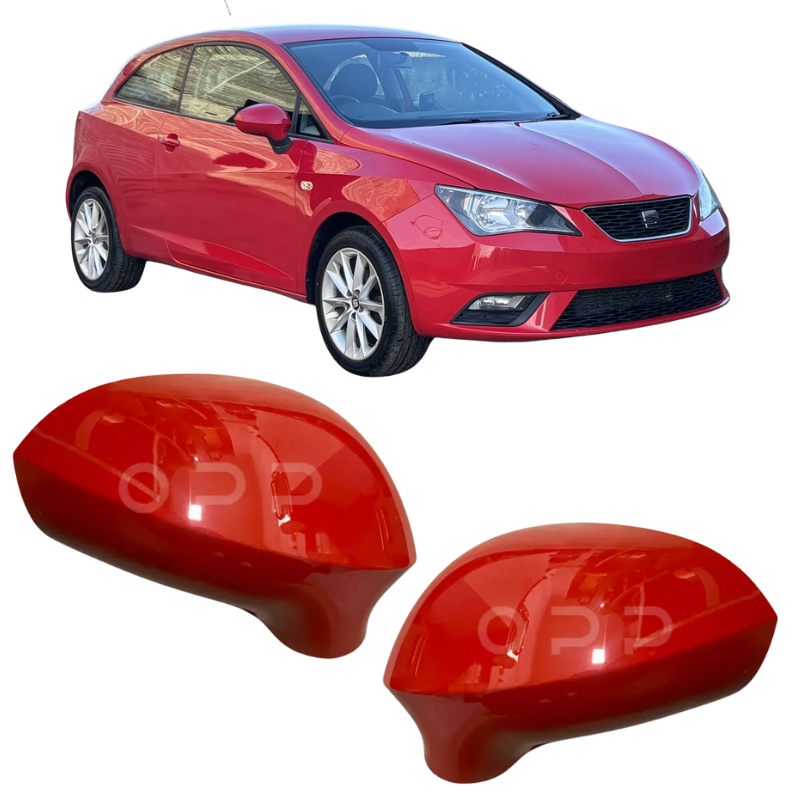 Seat Ibiza 2008-2017 Door Wing Mirror Cover Painted Red