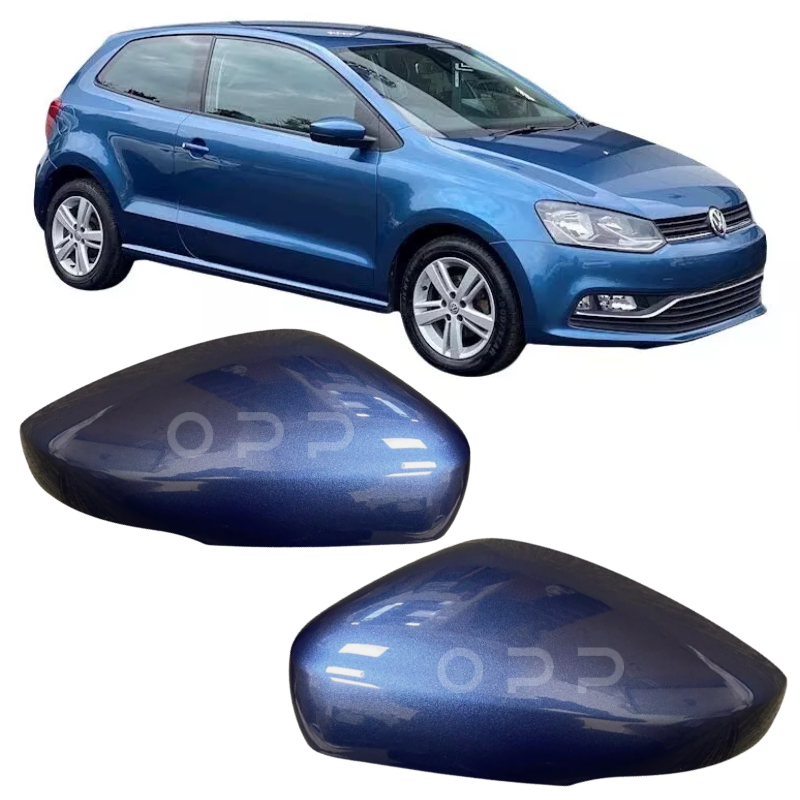 VW Polo 2009-2017 Door Wing Mirror Cover Painted Blue Silk LD5L