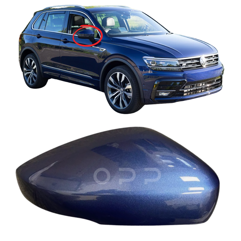 VW Tiguan 2017-2022 Door Wing Mirror Cover Painted Atlantic Blue LC5B