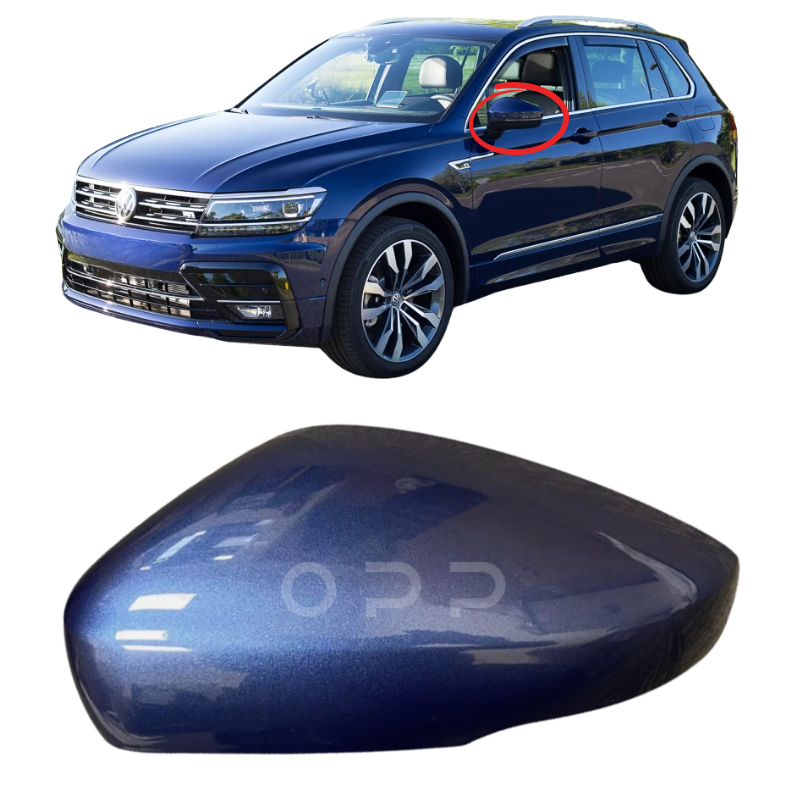 VW Tiguan 2017-2022 Door Wing Mirror Cover Painted Atlantic Blue LC5B