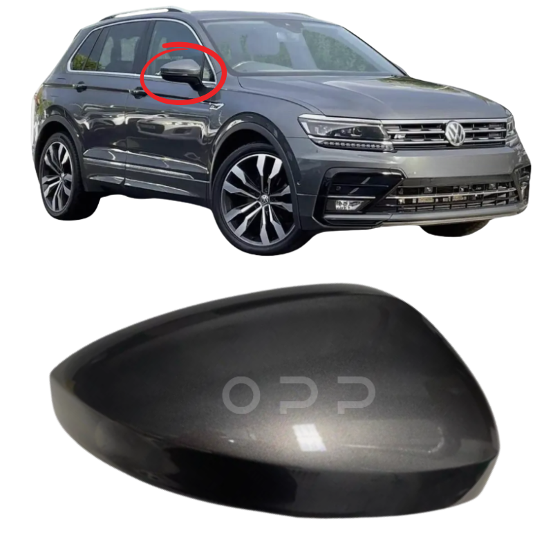 VW Tiguan 2017-2022 Door Wing Mirror Cover Painted Indium Grey LR7H